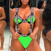 OMG Halter Push Up Swimwear Hollow Out Bandage