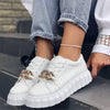 Sneaker Platform Thick Sole Chain  Lace Up