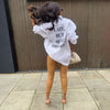 Blouses Letter Single-breasted Long-sleeve Top Lounge Streetwear