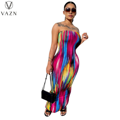 See Through Suitable Strapless Sleeveless High Waist Women Skinny Long pencil Dress