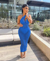 Long Dress Women  Mesh One Shoulder Cut Out