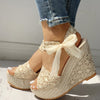 Hot Lace Leisure Heeled Women Shoes