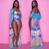 Vintage  2pc Swimsuit and Cover Up Set