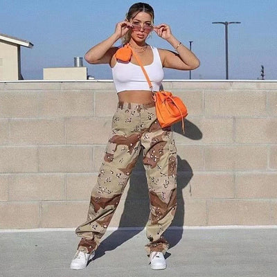 Trendy Fashion Pocket Camouflage Pants