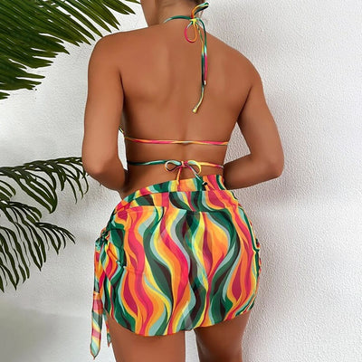 Three Piece Lady Bikini Bathing Suit Bottoms High Cut Bikini Swimsuit