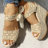 Hot Lace Leisure Heeled Women Shoes