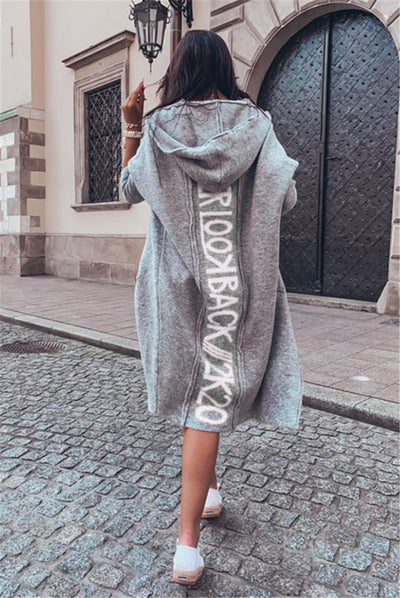 Hooded Cardigan  Knitted Sweater Jacket