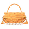 Retro Pattern Small Square Bag Fashion Pearl Single Shoulder