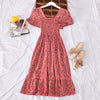 Ruffle Stitching Dress Women