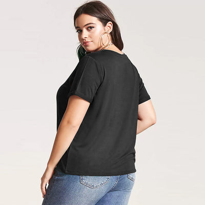 I Don't Know Graphic Letter Tee (Curvy Sizes)