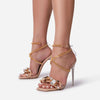 Square Head Snake Print Sandals