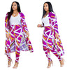 Two-piece Long-sleeved Printed Jacket Cloak And Leggings