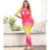 Mesh See-Through Long-Sleeved Ladies Dress