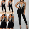 Tassels Jumpsuit Romper Long Sleeve Pants Backless