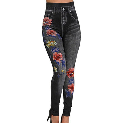 Floral Print High Waist  Leggings