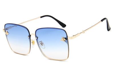 Oversize Rimless Square Sunglasses Women