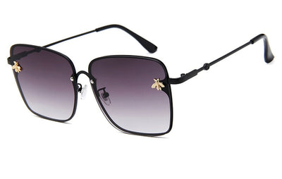 Oversize Rimless Square Sunglasses Women