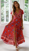 Long Beach Dress Sash Lace Up for Summer: Shop Maxi Boho Dress now!