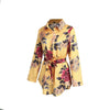 Shirt Dress Ladies Print Floral Long Sleeve Loose Short