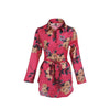 Shirt Dress Ladies Print Floral Long Sleeve Loose Short