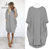 Too Comfy Loose Shirt Dress (Curvy Sizes)