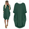 Too Comfy Loose Shirt Dress (Curvy Sizes)