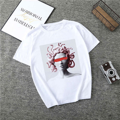 T Shirt Women Medusa Print Vogue Aesthetic T-shirt