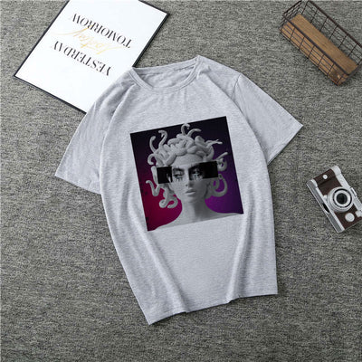 T Shirt Women Medusa Print Vogue Aesthetic T-shirt