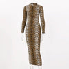 Long Sleeve Leopard Print Dress for Women | BodyCon Dress - Shop now