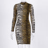 Long Sleeve Leopard Print Dress for Women | BodyCon Dress - Shop now