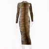 Long Sleeve Leopard Print Dress for Women | BodyCon Dress - Shop now