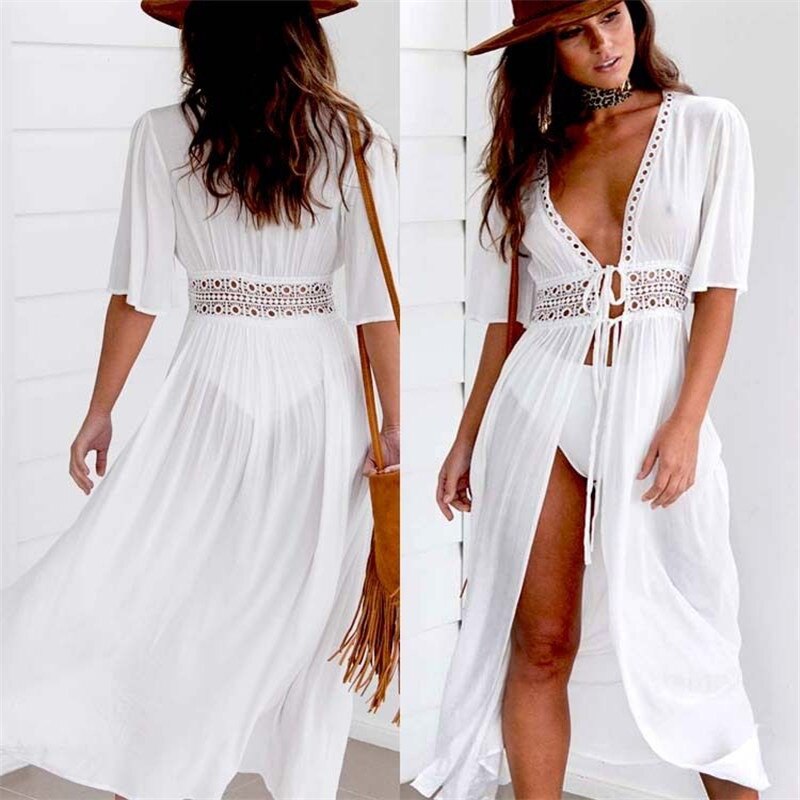 Flowing  V Neck Cover up