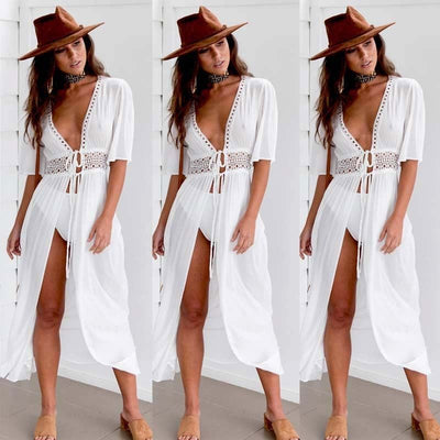 Flowing  V Neck Cover up