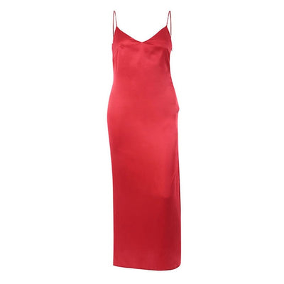 V Neck Maxi Dress Women