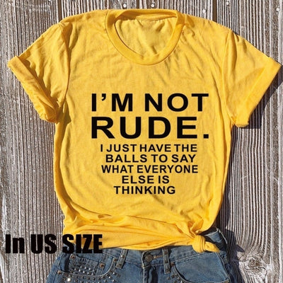 I Am Not Rude Black T Shirt Not Rude