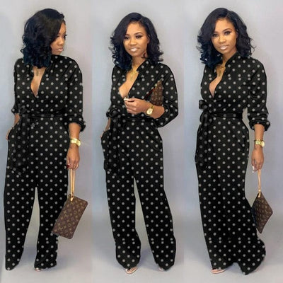 Set The Trend Button Up Jumpsuit (Curvy Sizes)