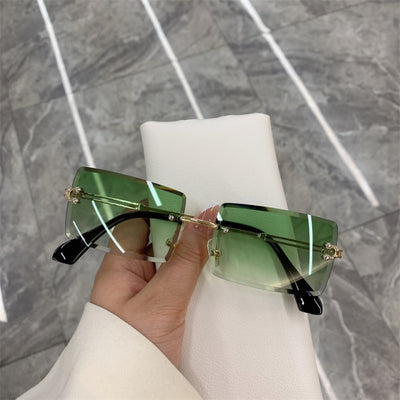 Rimless Frameless Rectangle Shades Gradient