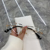 Rimless Frameless Rectangle Shades Gradient