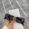 Rimless Frameless Rectangle Shades Gradient