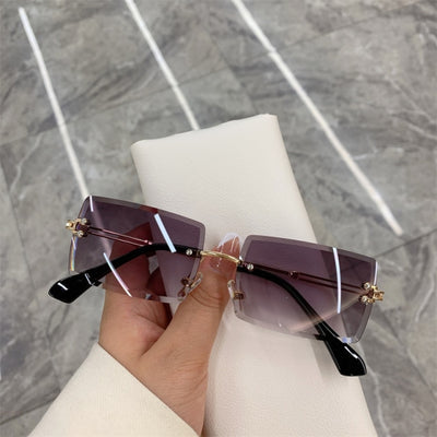 Rimless Frameless Rectangle Shades Gradient