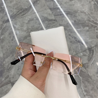 Rimless Frameless Rectangle Shades Gradient