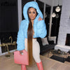 Hooded Faux  Fashion Coats And Jackets