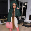 Hooded Faux  Fashion Coats And Jackets