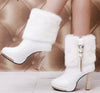 Winter Casual Platform  Heels Boots Pumps Warm Ankle boots Women