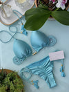 Blue Color  Two Piece Bikinis