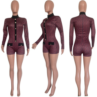 Ms Thang Plaid Romper